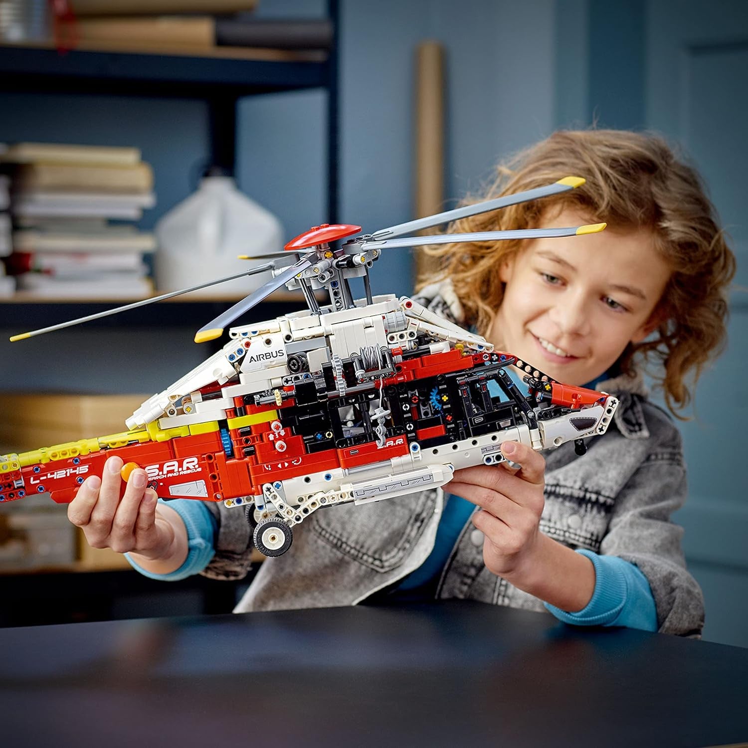 Technic Airbus H175 Rescue Helicopter with Motorized Features