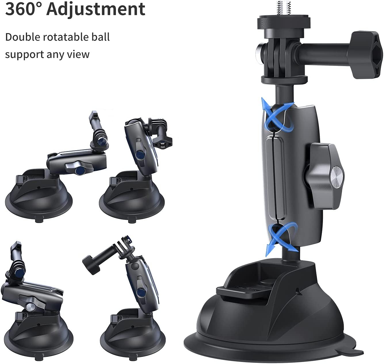 Go-Pro & Phone Holder - Heavy Duty Window Suction Cup Mount