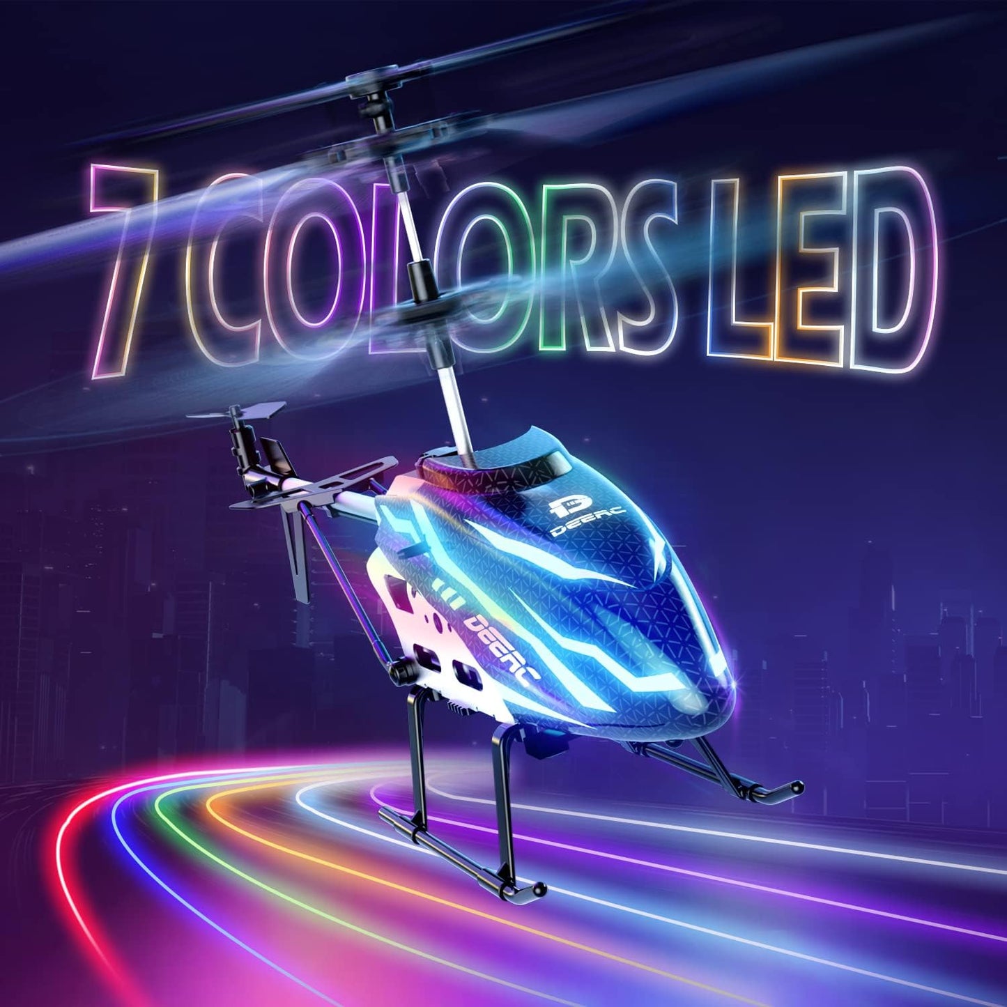 Indoor RC Helicopter with 7 Colours Light - DE23