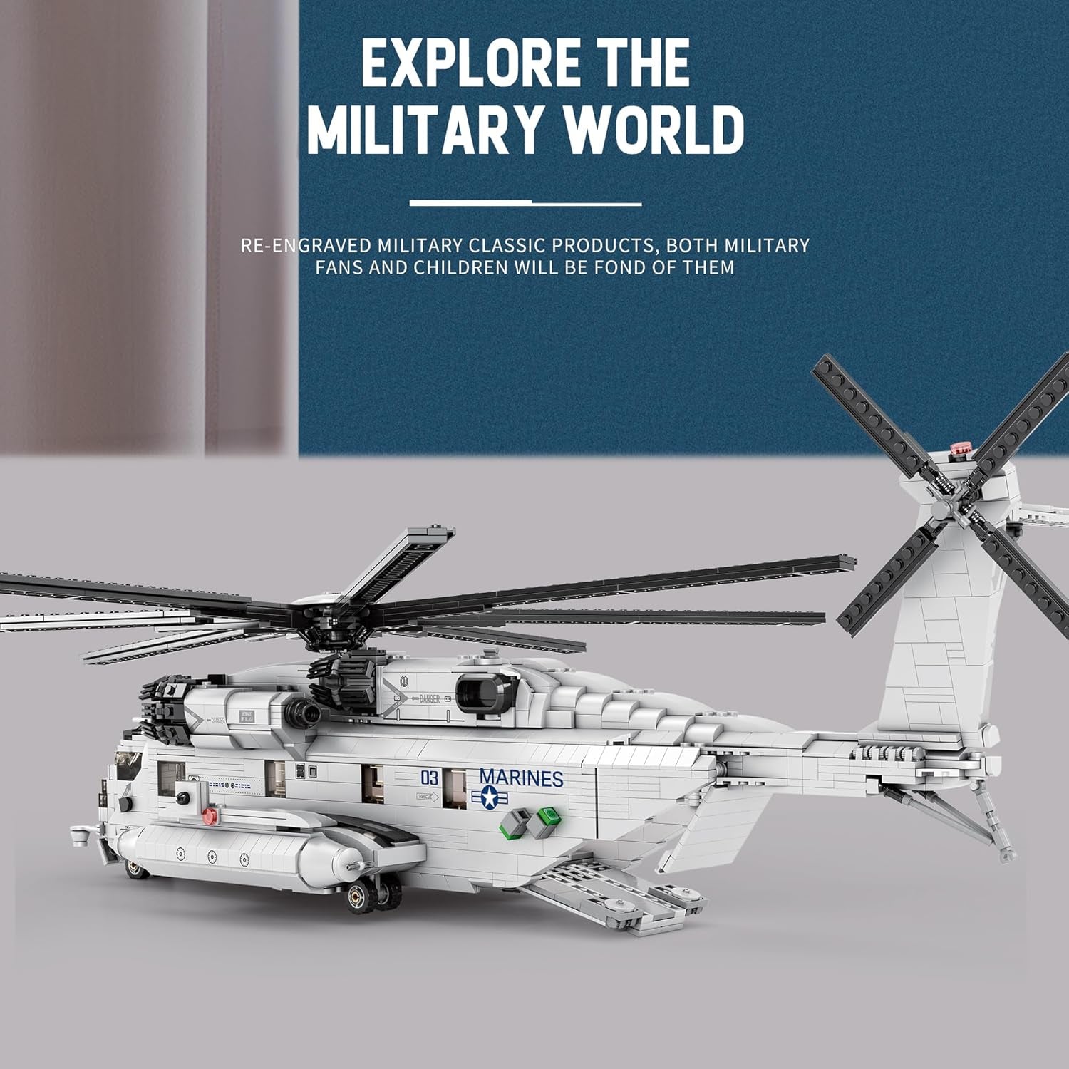 CH-53E Super Stallion Model Building Kit, 2192 Pieces