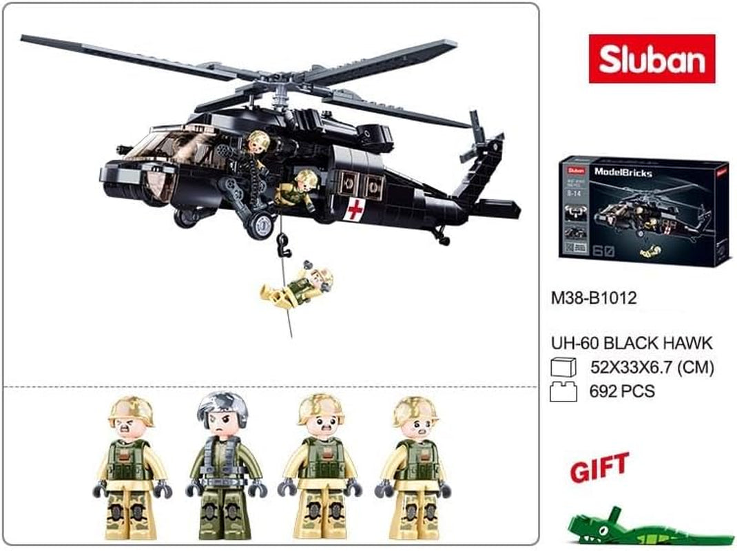 UH-60 Black Hawk US Army Helicopter - 692 Pieces