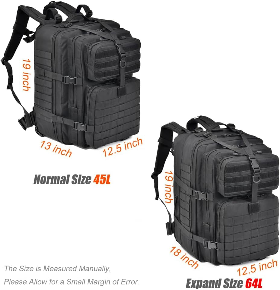 Tactical Molle Backpack, 45-64L