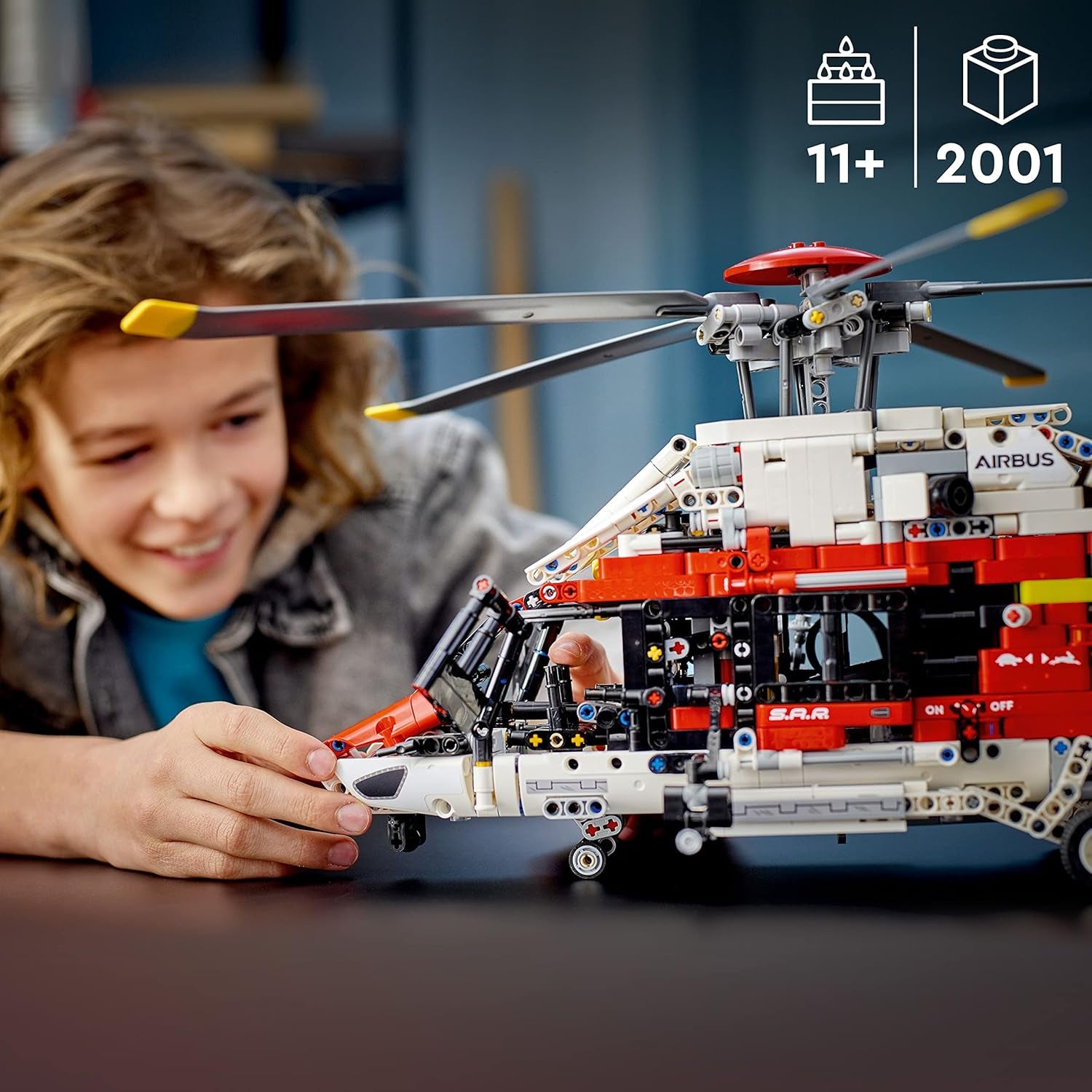 Technic Airbus H175 Rescue Helicopter with Motorized Features