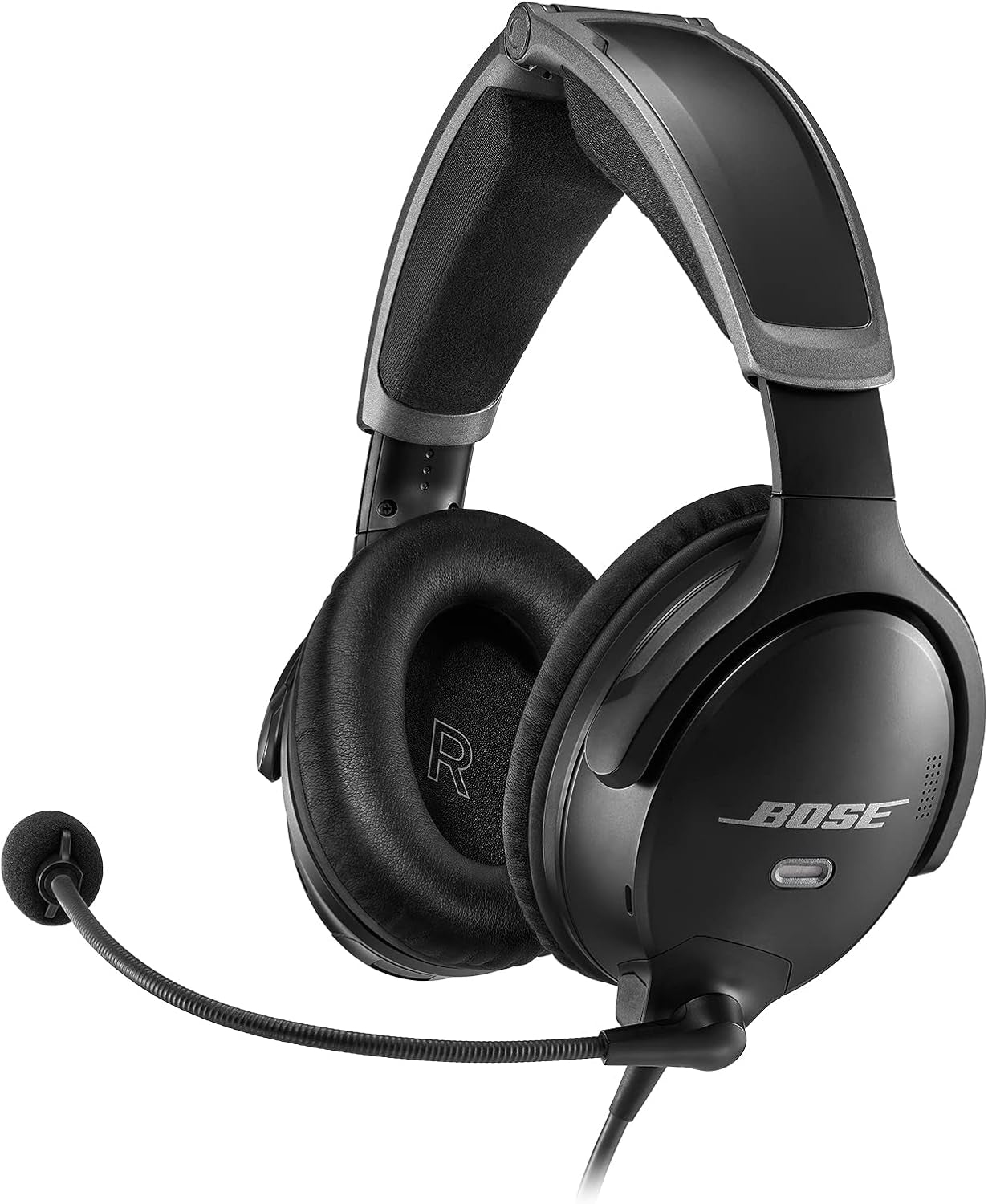 Bose A30 Aviation Headset with Bluetooth, Adjustable ANR and Noise Cancelling [Dual Plug] – Black