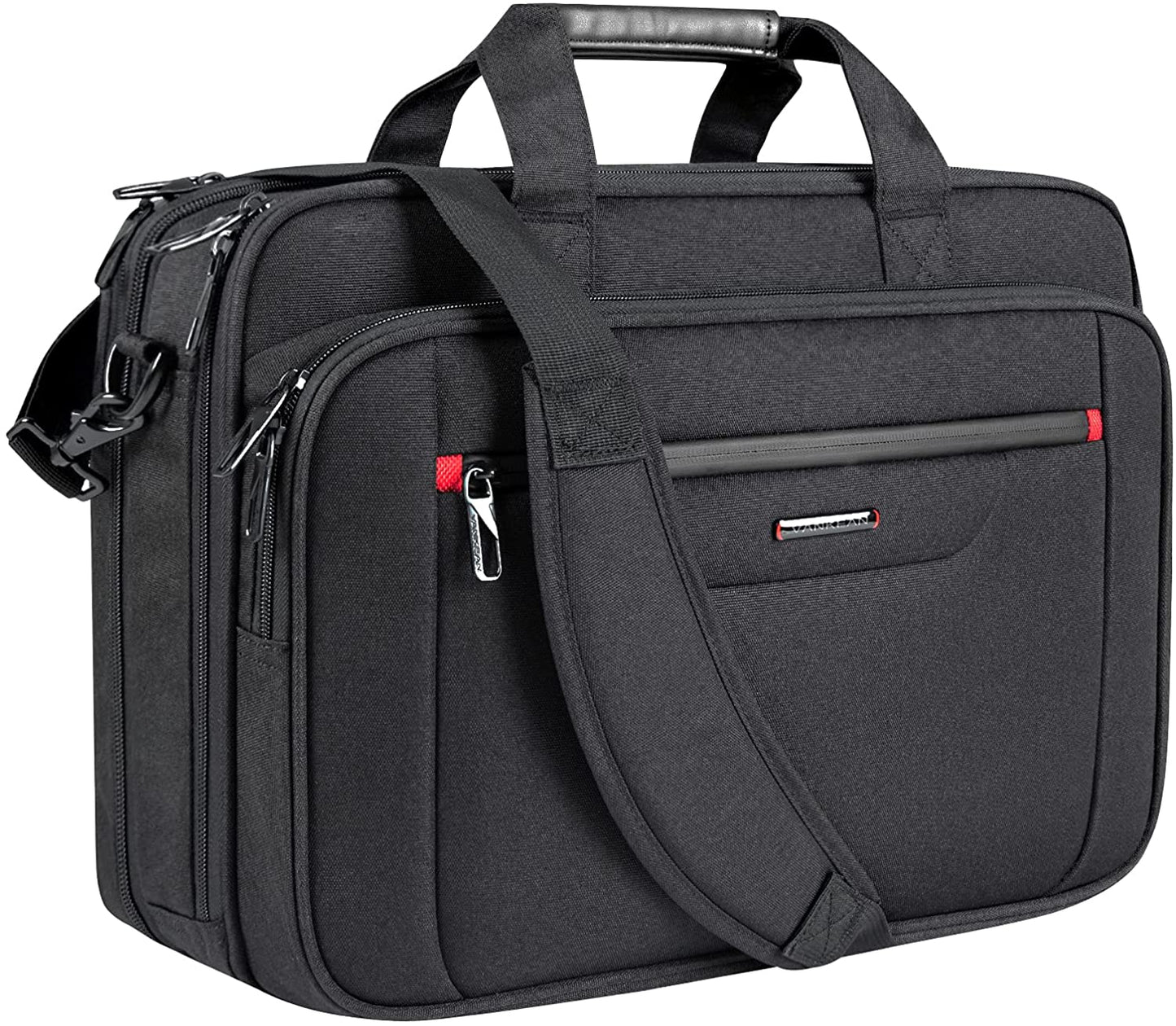 Premium Laptop & Business Briefcase, Fits up to 17.3 Inch Laptop Expandable for Men/Women, Black