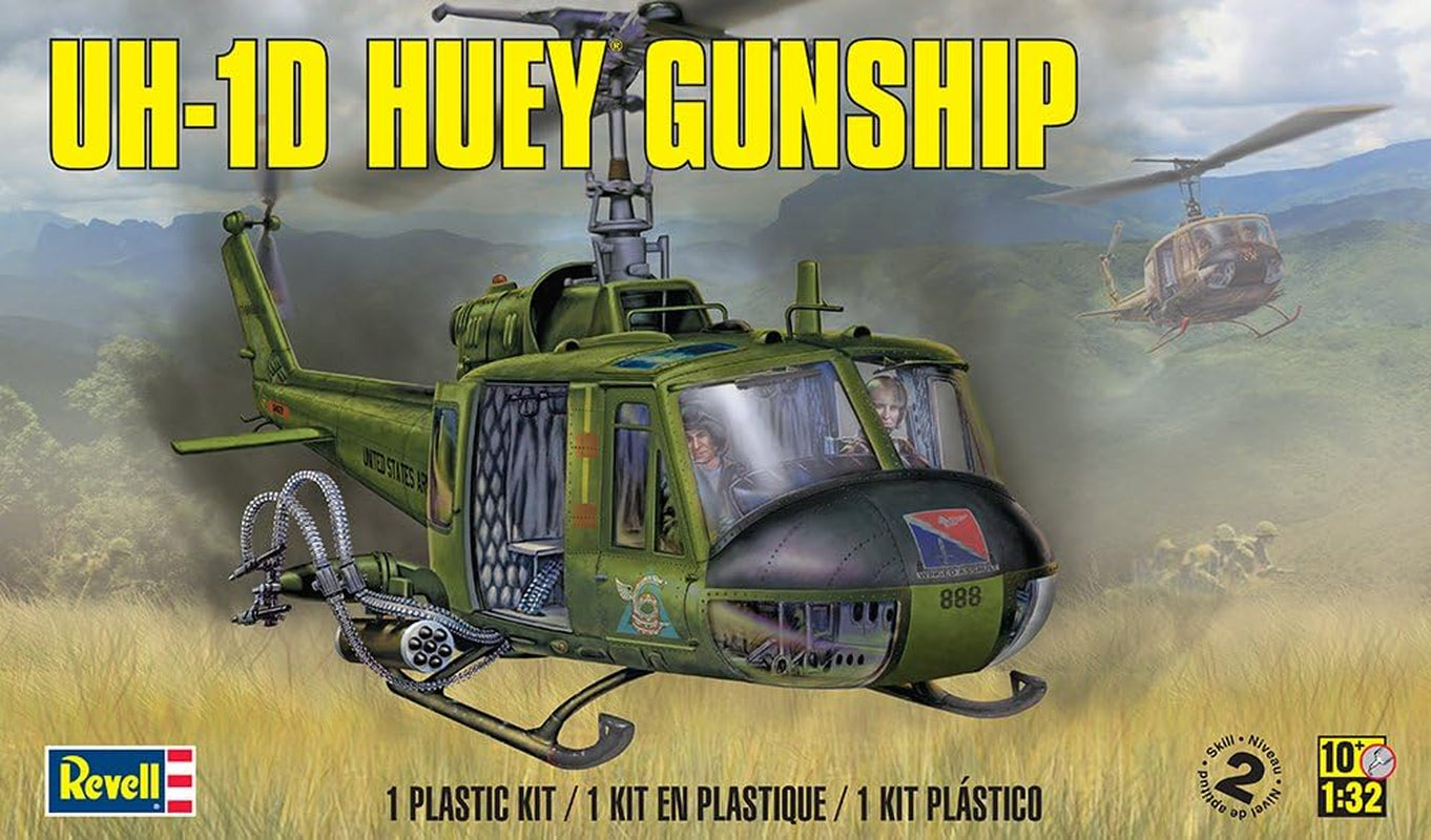 UH-1D Huey Gunship 1:32 Scale Model Building Kit