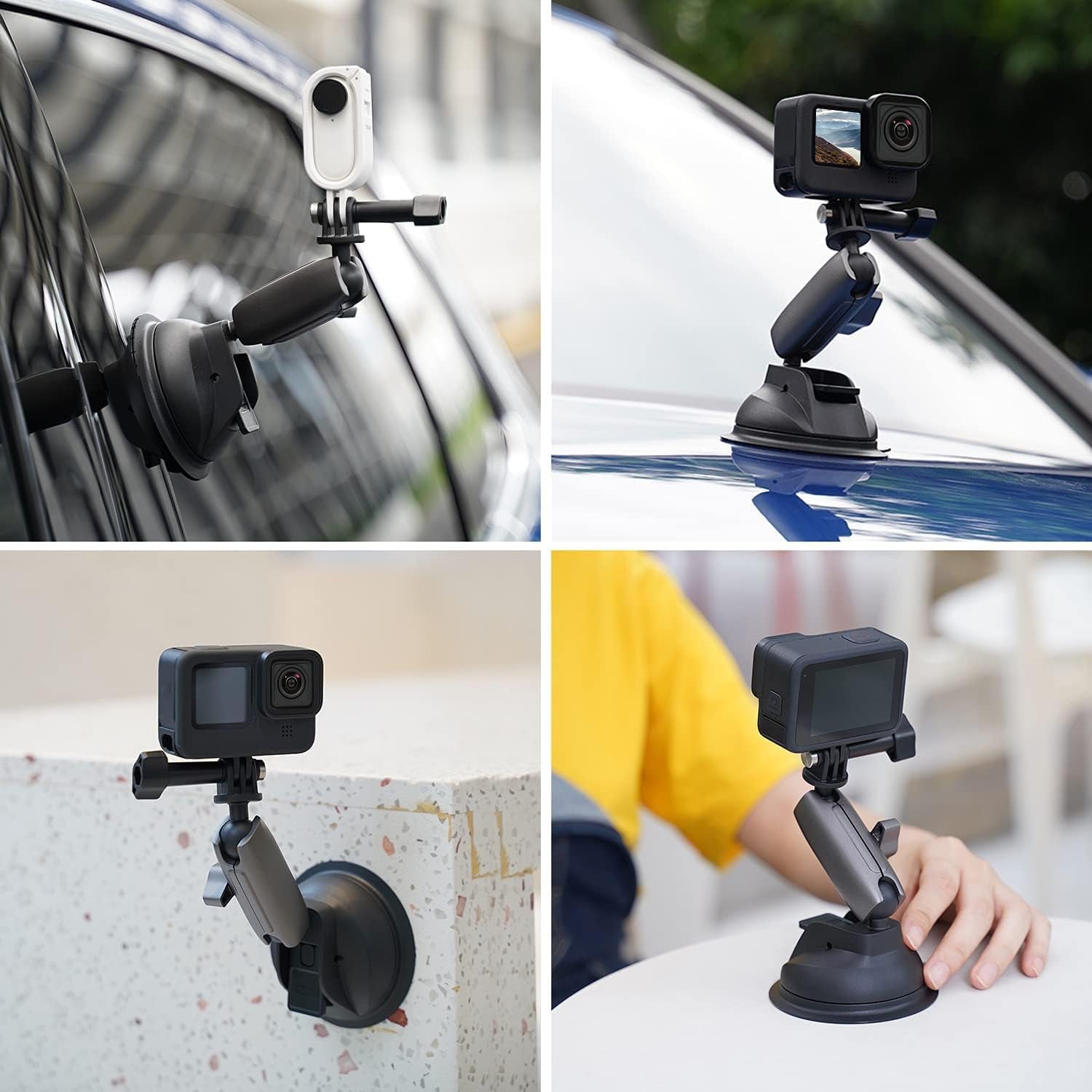 Go-Pro & Phone Holder - Heavy Duty Window Suction Cup Mount